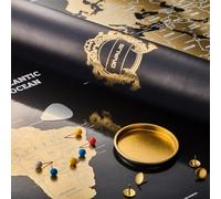 Extra Grande Mappa del Mondo da Grattare - Mappamondo Grattabile - Mappa del Mondo con Kit di Graffiatura - Cartina Viaggi da Grattare - Gratta Mappa - Luoghi Visitati - Scratch off World Map