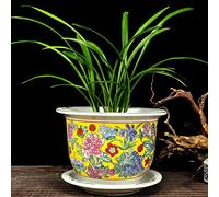 Extra Lar Chinoiserie - Fioriera a soffitto dipinta a mano, per interni ed esterni, per interni ed esterni, decorazione per la casa e il giardino, artigianato di alta qualità Jingdezhen