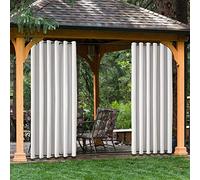 Extra Lar Outdoor ains per patio impermeabile 508 cm occhielli nella parte superiore e inferiore pannelli antivento tende per giardino gazebo portico cabana 508 cm x 102 L bianco (1 pannello)