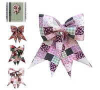 Extra-Large Bow Sewing Fabric Kit,DIY Handmade Patchwork Bow Decoration,Giant Fabric Craft Kit for Home Décor and Gift Makin,Gift for Crafter (D)