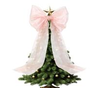 Extra Large Bow Tree Topper, Elegant Tulle Bow With Long Streamers