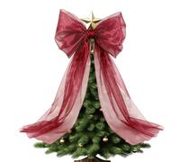 Extra Large Bow Tree Topper, Elegant Tulle Bow With Long Streamers