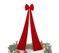 Extra-Large Christmas Bow - 6.6 Ft Velvet | Big Festive Holiday Bow Decoration for Home Wall Stairs Fireplace Porch Office Party and Wedding Adds Elegance to Christmas Decor