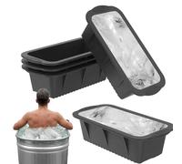 Extra Large Ice Block Mold - 25cm Grey Silicone Ice Block Molds,5 Pieces Large Freezer Maker Tray | 9.84 Inches Iced Maker Tray For Party Picnic Camping Outdoor Restaurant Kitchen Home
