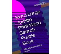 Extra Large Jumbo Print Word Search Puzzle Book: 80s, 90s Theme Word Search