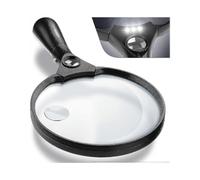Extra Large LED Magnifying Glass with 2x 4x 25x Lens Zoom Lightweight Shatterproof Design for Reading And Inspection