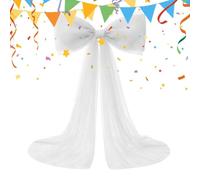 Extra Large Organza Bow 80cm Pink Tulle Wedding Party Background Decor