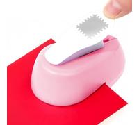 Extra Large Postage Stamp Puncher, Scalloped Frame Paper Craft Punch Tool, Manuale ABS Lever Action Cutter For Scrapbooking, Card Making, DIY Journaling, Envelope Decoration For Kids & Adults