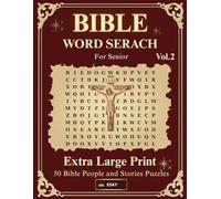 Extra Large Print Bible Word Search for Seniors: Volume 2: Bible People and Stories Puzzle - Senior-Friendly Extra Large Print, Easy to Start