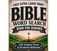 Extra Large Print Easy Bible Word Search for Seniors: Inspirational Puzzles with Scripture Verses & Devotional Reflections, Memory Activities for ... Christian Gift for Elderly Women & Men