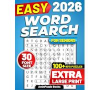 Extra Large Print Easy Word Search: 100+ Jumbo Sized Word Search Puzzles for Seniors and Adults, 90's Themed Puzzles, Big 30 Pt Font and Anti-Eye Strain Puzzle Book