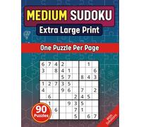 Extra Large Print Medium Sudoku: Jumbo Sudoku Book For Adults & Seniors | 90 Intermediate Level Games With Very Big And Bold Letters (30 Font Size) | Easy To See Puzzles With Solutions