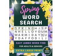 Extra Large Print Spring Word Search: Jumbo Words S ind Puzzle Book for Seniors & Adults, 55 Cozy Spring Themed Puzzles for Relaxation & Easy Stress Relief