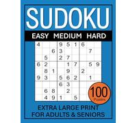 Extra Large Print Sudoku Puzzle Book: Easy, Mediom and Hard Level Book 3