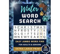 Extra Large Print Winter Word Search: Jumbo Words Seek & Find Puzzle Book for Adults & Seniors, 55 Cozy Christmas, New Year Holiday Themed Puzzles