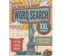 Extra Large Print Word Search: Easy-to-Read Pastimes with Classic Themes from the 50s to 90s. Puzzles for Seniors and Adults with very Big Letters. Designed for Low Vision.