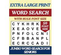 Extra Large Print Word Search for Seniors and Adults: Jumbo Word Find Book with Themed Puzzles and Huge Letters (Big 50 Pt Font Size)