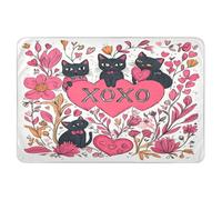 Extra Large Resuable Bed Underpads Water Resistant Bed Wetting Pads Traspirante Biancheria da letto Prodotti per la Biancheria da letto del bambino 132,1 x 86,4 cm San Valentino Fiori Gatti neri