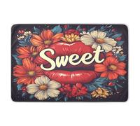 Extra Large Riutilizzabile Bed Underpads Water Resistant Pannolino Fasciatoio Pad delicato sulla pelle Pannolino Pad per bambini enuresi notturna 132 x 86 cm San Valentino fiori labbra rosse dolci