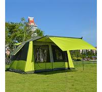 Extra Large Tent 8 Person, Family Cabin Tents, 2 Rooms, 3 Doors And 3 Windows with Mesh, Waterproof, Double Layer, Big Tent for Outdoor, Picnic, Family, Friends Gathering, Camping Equipment Vision