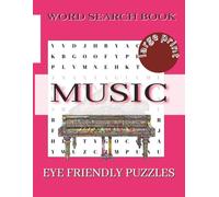 Extra Large Word Search Puzzle Book MUSIC: Large printed Word searches with easy to read print about Music, for composers, artist, brain game. 55 puzzles Holiday Gift for Vacation and free time.