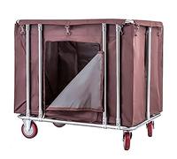 Extra Large Zipper Rolling Laundry Trolley with Wheels, Commercial/Housekeeping/Guest Room Laundry Sorter Cart with Removable Bags