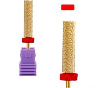 Extra Long Alloy Steel Nail Drill Bit 7cm Cylinder(A) | Extra long 7cm reach, high-density alloy steel, gold finish, cylinder shape, fast grinding