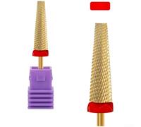 Extra Long Alloy Steel Nail Drill Bit 7cm Cylinder(E) | Extra long 7cm reach, high-density alloy steel, gold finish, cylinder shape, fast grinding