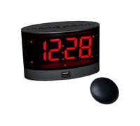 Extra Loud Alarm Clock with Wireless Bed Shaker,vibrating Dual Alarm Clock for Heavy Sleepers, Deaf -X