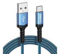 Extra Lungo Cavo USB C 3M Ricarica Rapida in Nylon QC 3.0, Cavo Type C per iPhone 16/15 Plus Pro Max, Samsung Galaxy S25 S24 S23 S22 S21 S20 S10 A71 A51 A20e, Huawei P60 P50, Xiaomi Mi 11 Lite, PS5