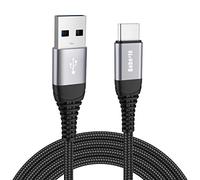 Extra Lungo Cavo USB C 3M Ricarica Rapida in Nylon QC 3.0, Cavo Type C per iPhone 16/15 Plus Pro Max, Samsung Galaxy S24 S25 S23 S22 S21 S20 S10 A71 A51 A20e, Huawei P60 P50, Xiaomi Mi 11 Lite, PS5