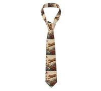 Extra Lungo Cravatta, Leopard In The Flowers Print, Neckties, Elegante Cravatte Sottili Per Uomo Festa Ballo Di Fine Anno