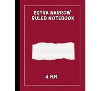 Extra Narrow Ruled Notebook: 4mm Line Spacing, 110 Pages, 8.5" x 11" | Lined Journal for Writing and Notes