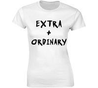 Extra Plus Ordinary Extraordinary - Maglietta da donna bianco L