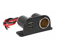 PRESA CORRENTE ACCENDISIGARI DOPPIA USB ELETTRICO PER AUTO CAMION INDICATORE LED