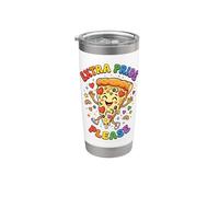 Extra Pride Please Kawaii Pizza Supporto LGBTQ+ Bicchiere termico in acciaio inox doppia parete