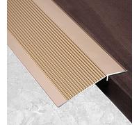 Extra Wide 4 Inch Reducer Flute Thresholds Ramp,Aluminum Floor Transition Strip, Laminate Floor Joining Bar for Doorway(Gold,Length 1m/39 in)