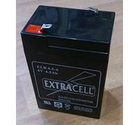 EXTRACELL Batteria al Piombo Ricaricabile SIGILLATA 6 Volt 4,5 Ah