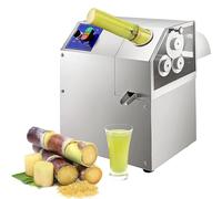 Extracteur de jus de canne à sucre électrique professionnel, extracteur de jus de canne à sucre et de gingembre avec 3 rouleaux en acier inoxydable, machine à presser la canne à sucre, machine à jus