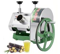 Extracteur de jus de canne à sucre, extracteur de jus manuel commercial avec robinet, presse-jus à 3 rouleaux en acier inoxydable, extracteur de jus de canne à sucre avec volant pour cuisine, 110 lb