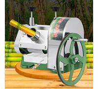 Extracteur de jus de canne à sucre, presse-agrumes professionnel en acier inoxydable avec 3 rouleaux, volant et grande entrée pour un jus facile à la maison et en magasin