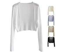Extractiony Sun Knit Cardigan,Sun Knit Cardigan Women's Thin Ice Silk,with Slip Skirt (White, One Size)