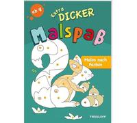 Extradicker Malspaß. Malen nach Farben / Dickes Malbuch mit farbigen Punkten als Ausmalhilfe / Für Kindergartenkinder ab 4 Jahren: Malspaß für Kindergartenkinder ab 4 Jahren