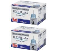 Extrafine® Aghi per Penna 31 G 6 mm 2x100 pz Ago per iniezione