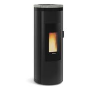 Nordica Extraflame Stufa a Pellet a Camera Stagna 8 kW Classe energetica A+ Capacità serbatoio 15 Kg Volume 230 m³ colore Nero / Grigio - Amika