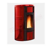 EXTRAFLAME 1295300 ISIDE IDRO 5.0.16 TERMOSTUFA A PELLET VENTILATA BORDEAUX