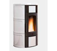 EXTRAFLAME 1295302 ISIDE IDRO 5.0.16 TERMOSTUFA A PELLET VENTILATA BIANCO A+