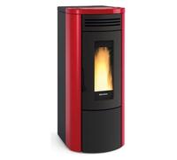 Stufa a Pellet Idro COSTANZA libera installazione 4,8-17,0 kW ProfonditÃ 593 mm bordeaux