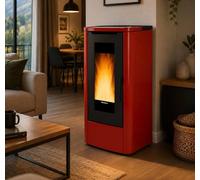 EXTRAFLAME 1295700 TEOREMA AD BORDEAUX STUFA A PELLET 12KW DISPLAY LCD