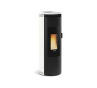 EXTRAFLAME STUFA A PELLET AMIKA EVO BIANCO 8KW H120 ACCIAIO 1283504